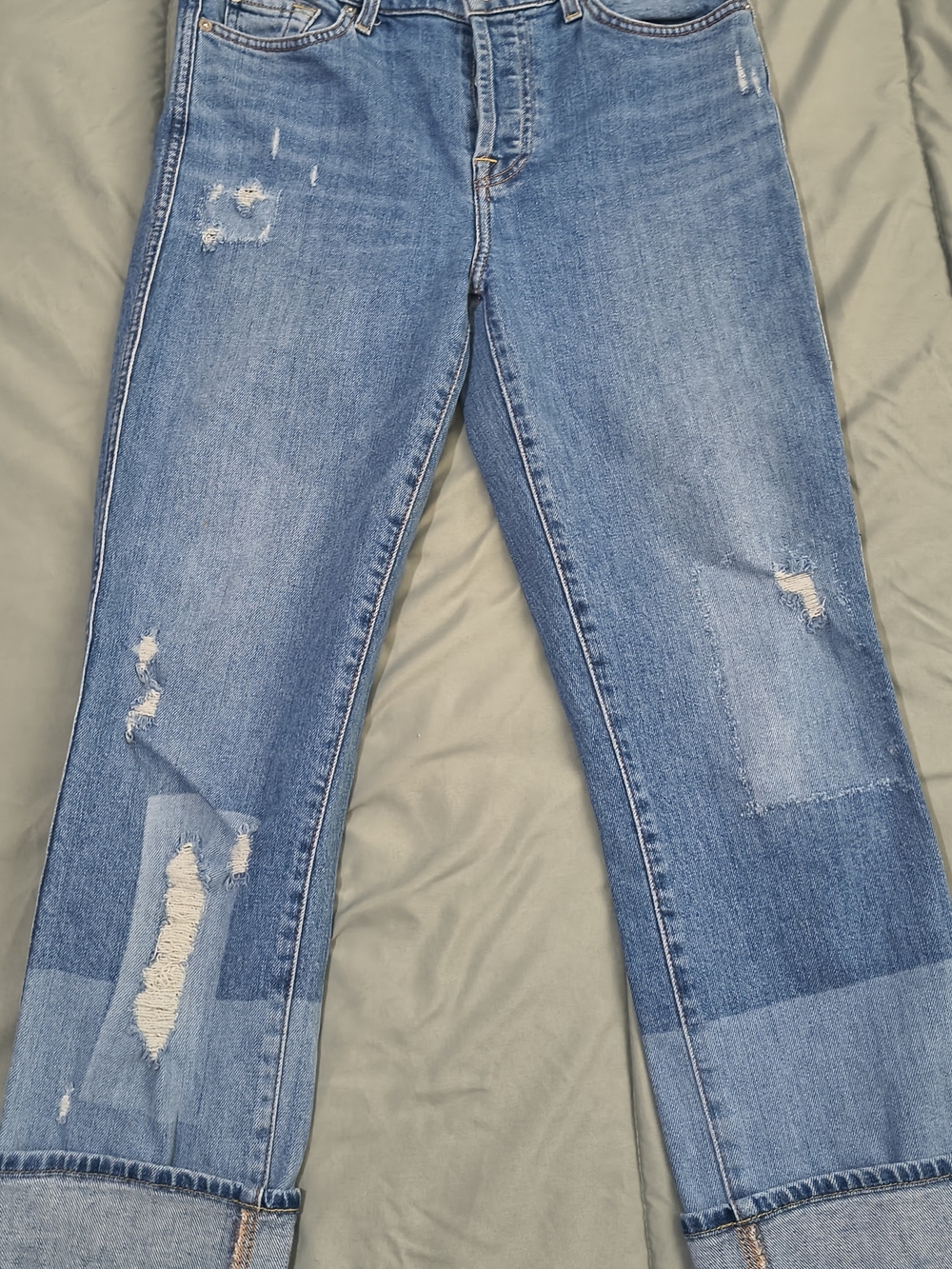 7 For All Mankind Patchwork Boyfriend Jeans